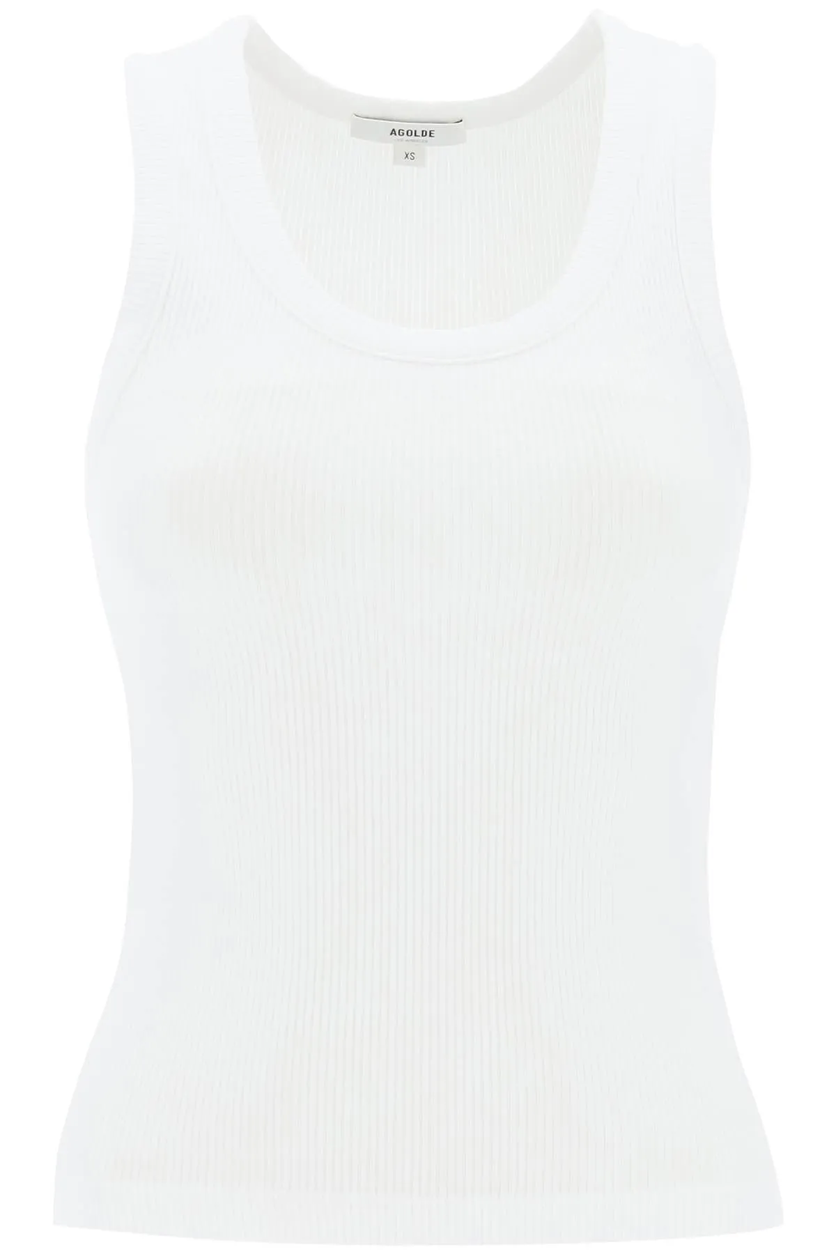 AGOLDE poppy ribbed tank top