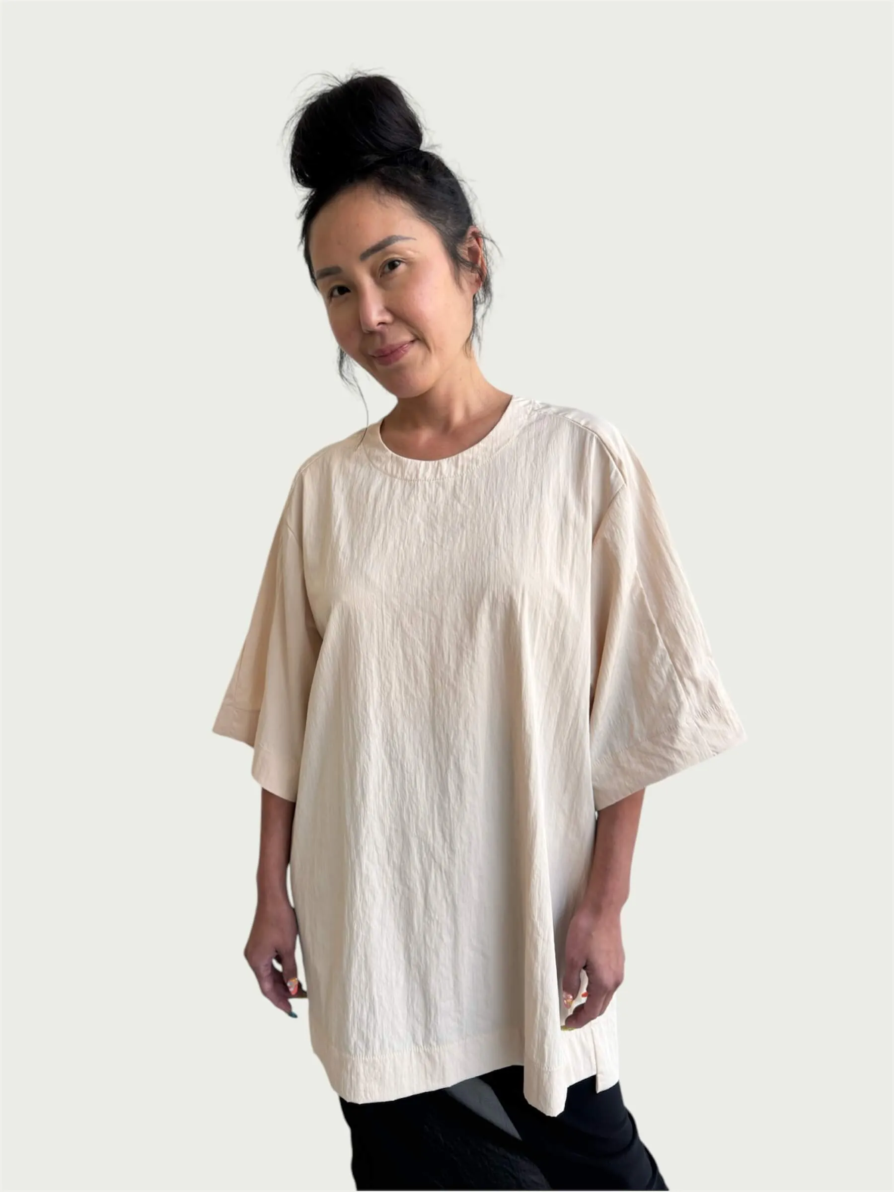 Air Loom Exaggerated Tee in Winter Peach