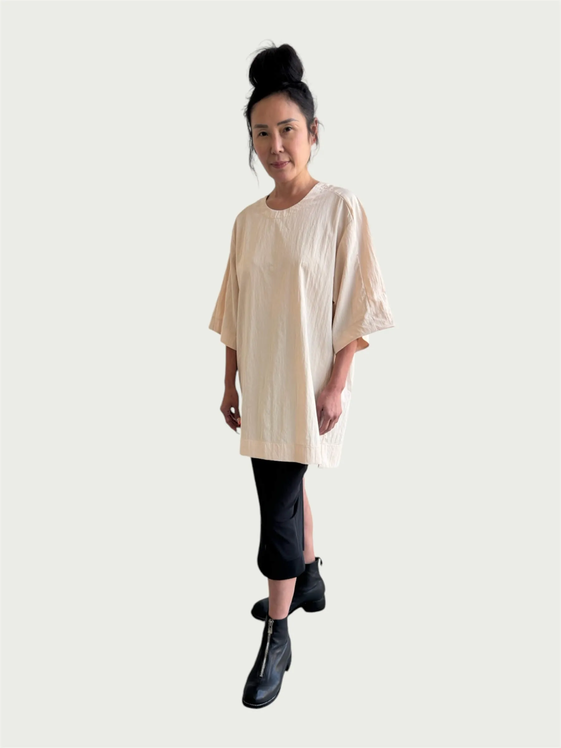 Air Loom Exaggerated Tee in Winter Peach