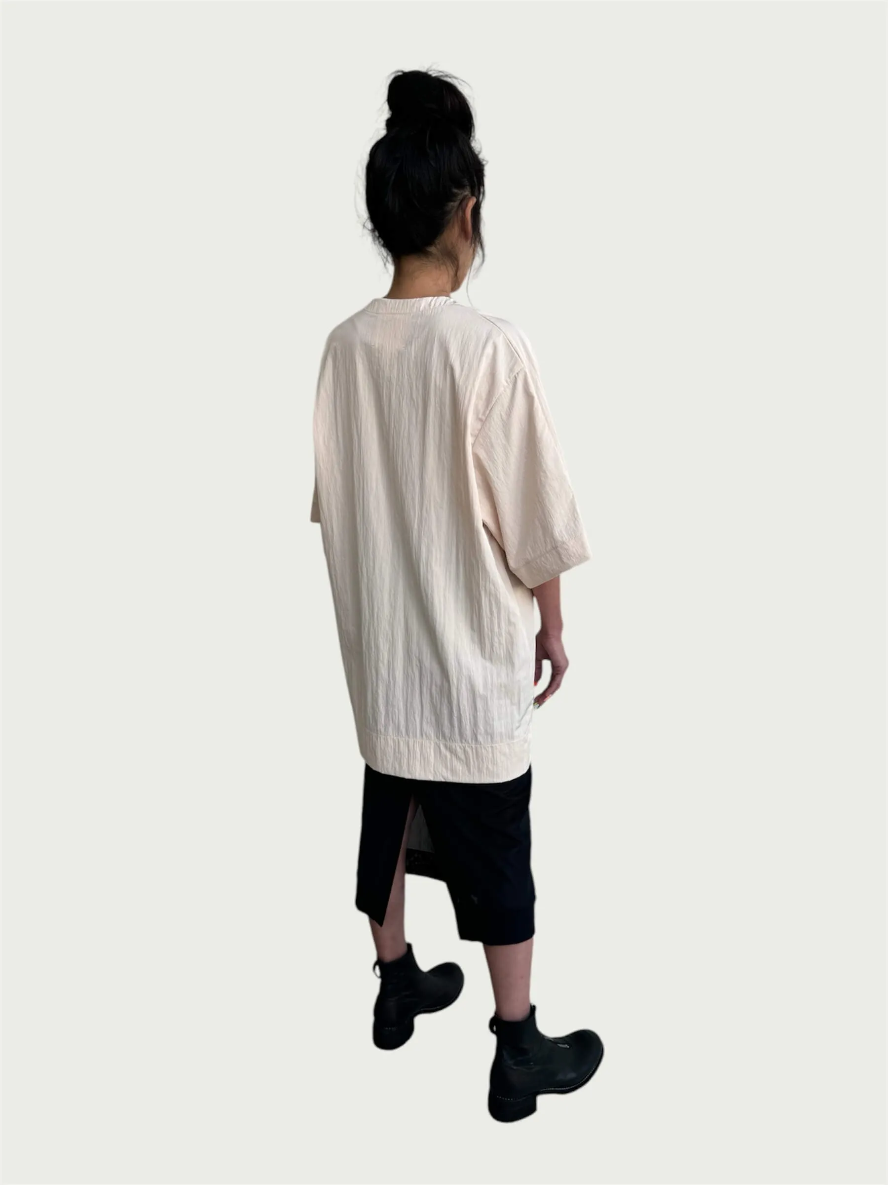 Air Loom Exaggerated Tee in Winter Peach
