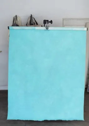 Aqua Study #0072 // Small Hand-Painted Canvas Backdrop Painting