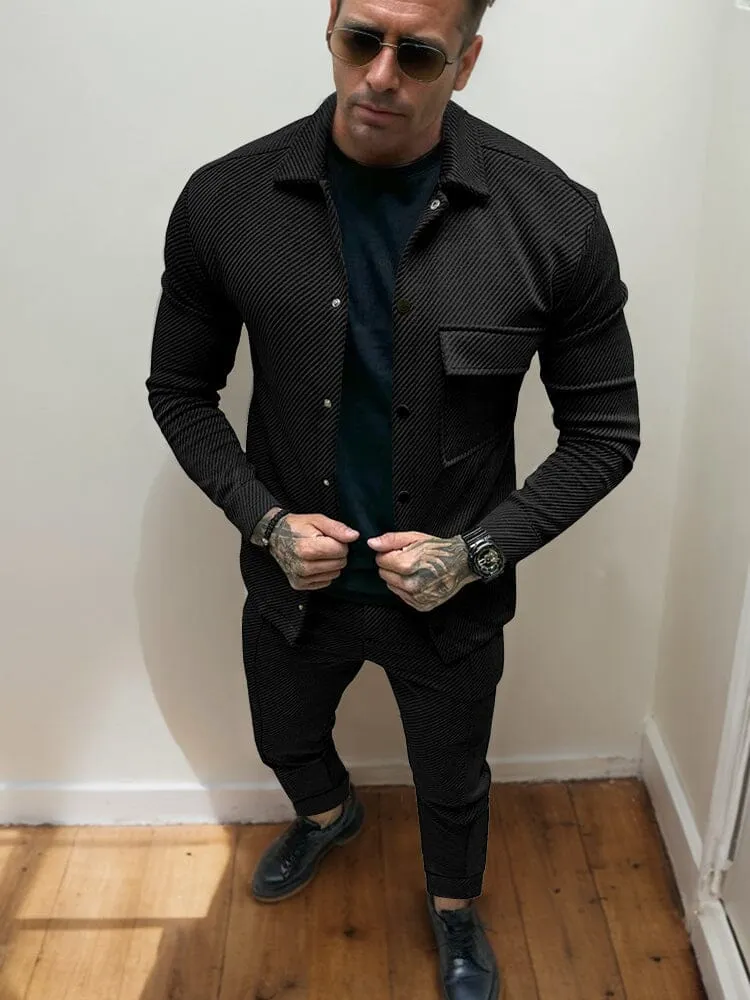 Athleisure Twill Jacket Set