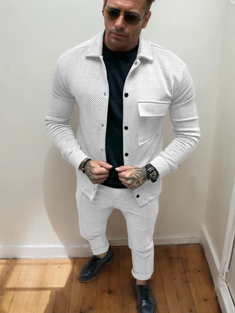 Athleisure Twill Jacket Set