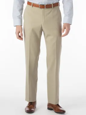 Ballin Soho Comfort 'EZE' Super 120s Modern Flat Front Twill Pant in Khaki