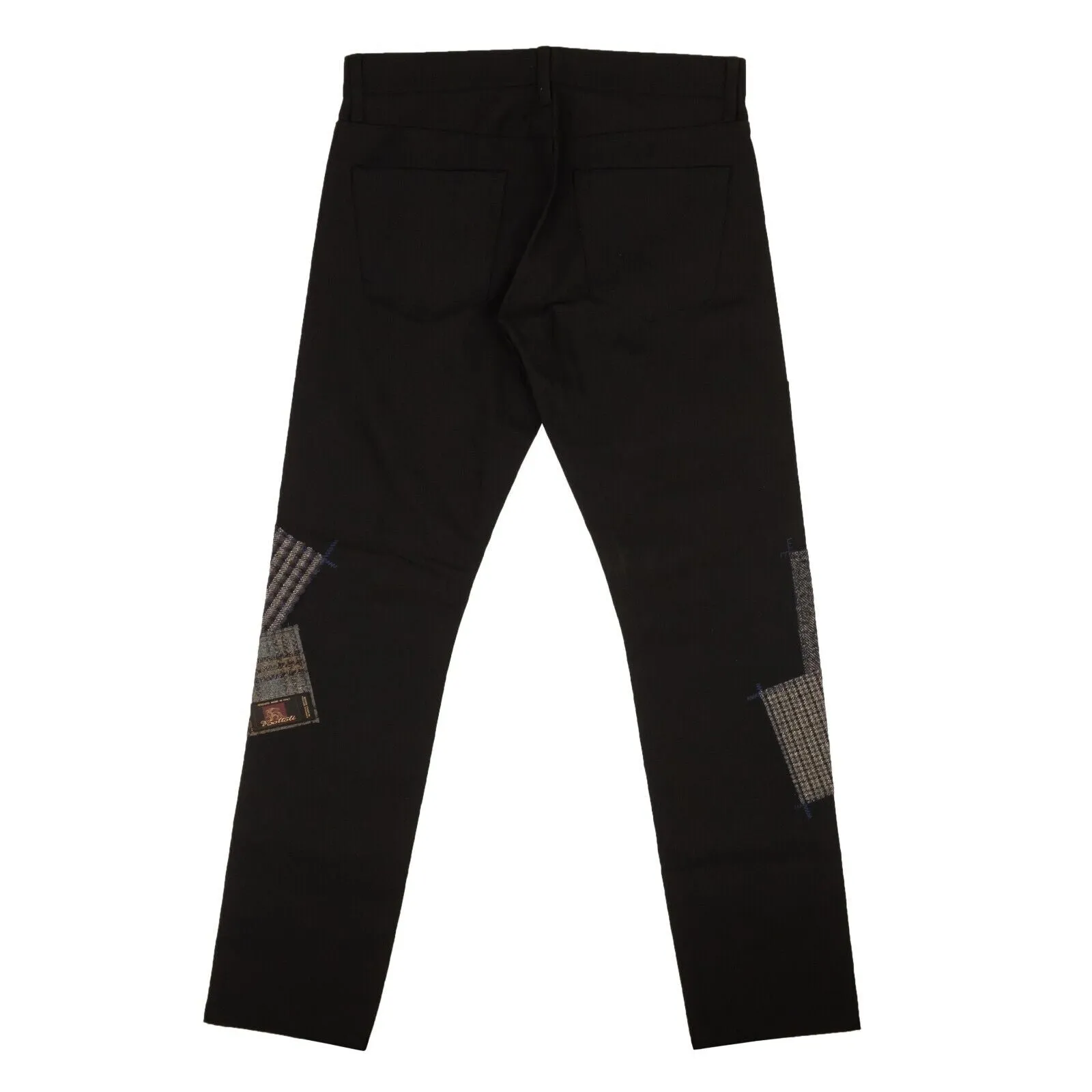 Black Polyester Patchwork Throughout Pants