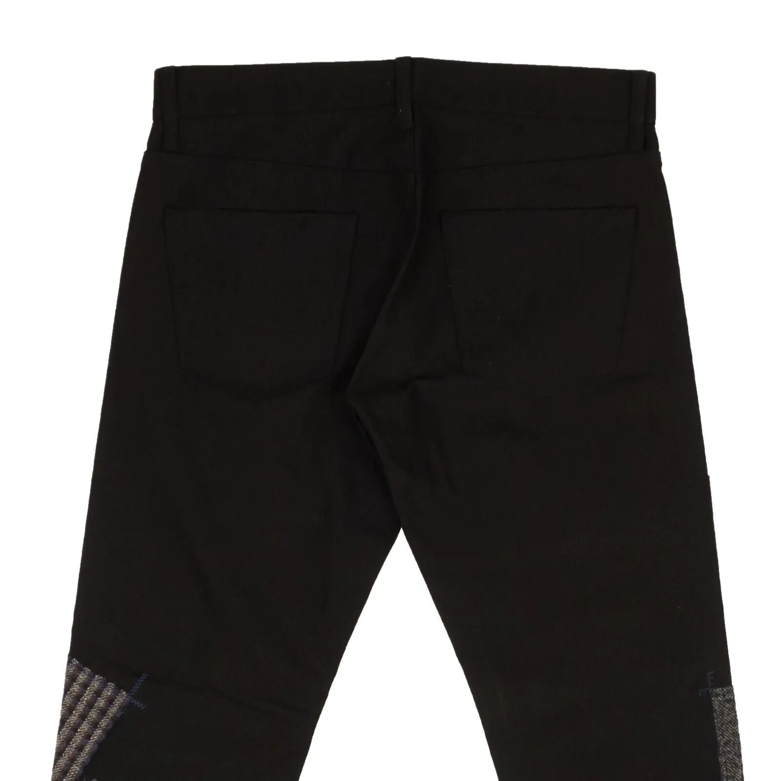 Black Polyester Patchwork Throughout Pants