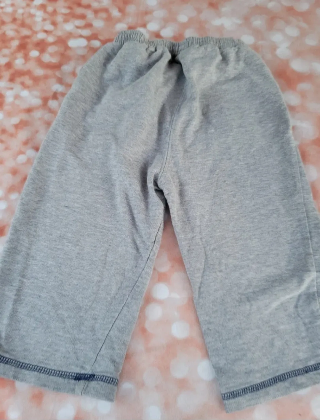 Boys First Impression gray pants blue trim 24m
