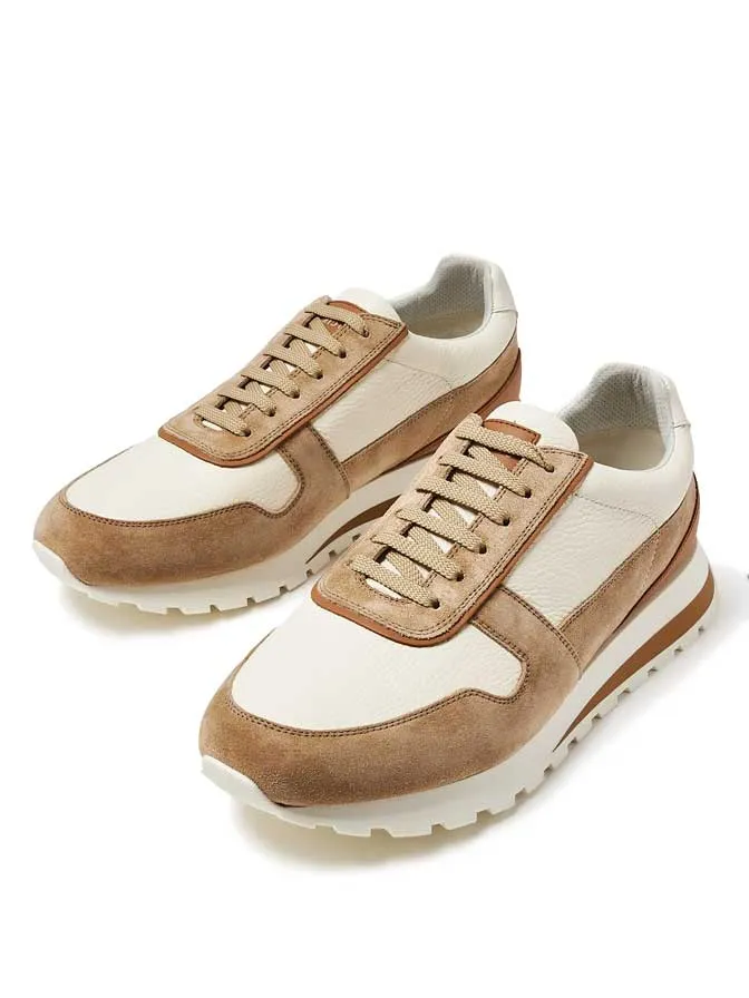 Calfskin Trainer | White/Beige