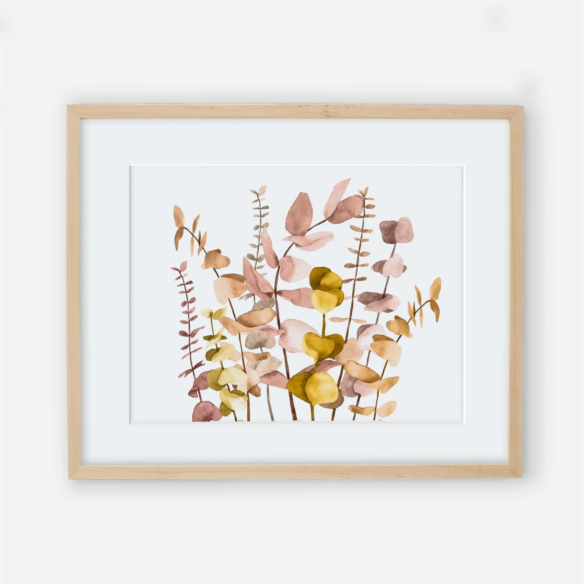 Colorful Abstract Eucalyptus Wall Art
