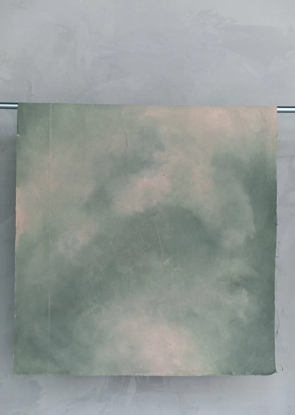 Evergreen & Coral #0039 // Extra-Small Hand-Painted Canvas Backdrop Painting