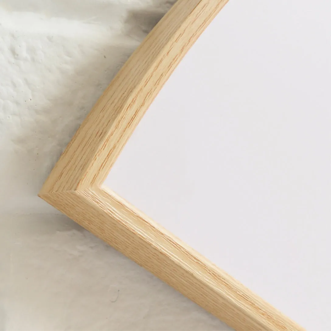 Fan Shaped Oriental Wall Art With Wood Frame
