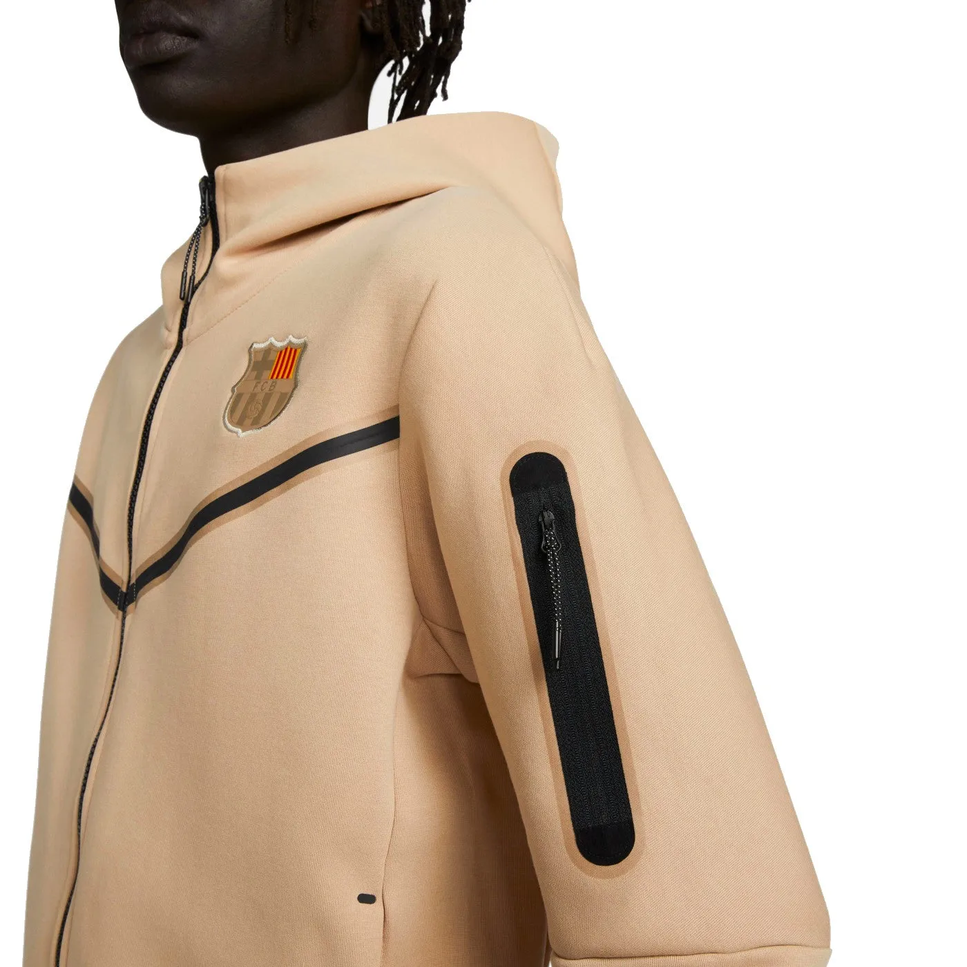 FC Barcelona Tech Fleece gold/navy presentation tracksuit 2023 - Nike
