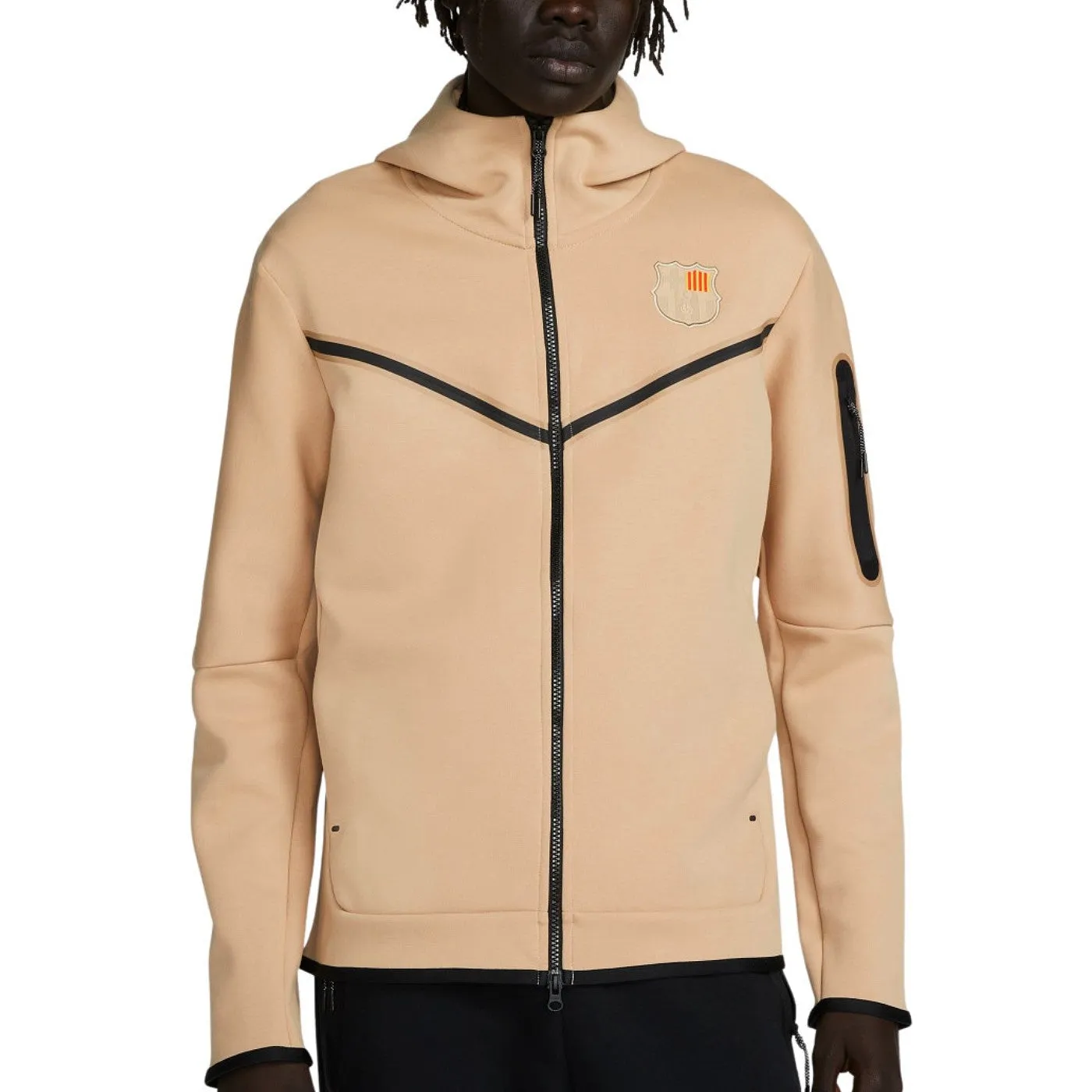 FC Barcelona Tech Fleece gold/navy presentation tracksuit 2023 - Nike