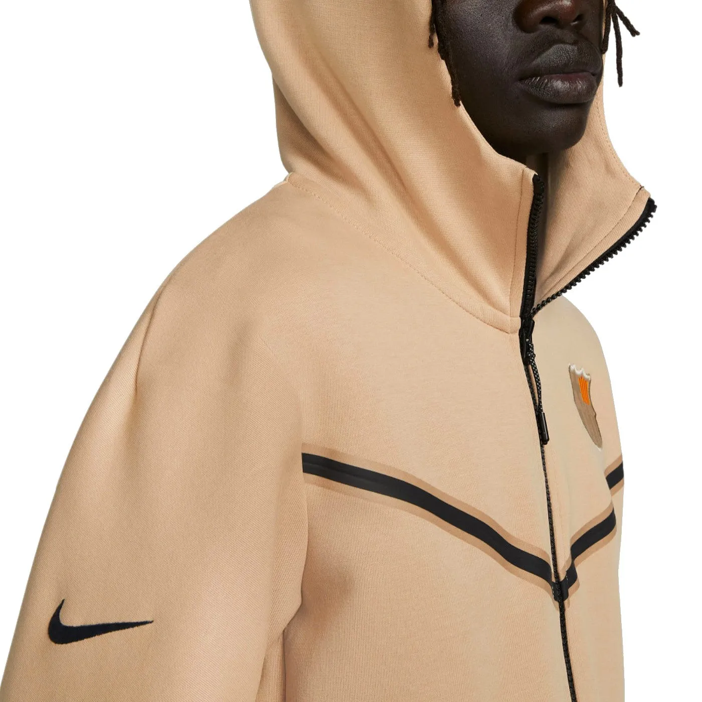 FC Barcelona Tech Fleece gold/navy presentation tracksuit 2023 - Nike