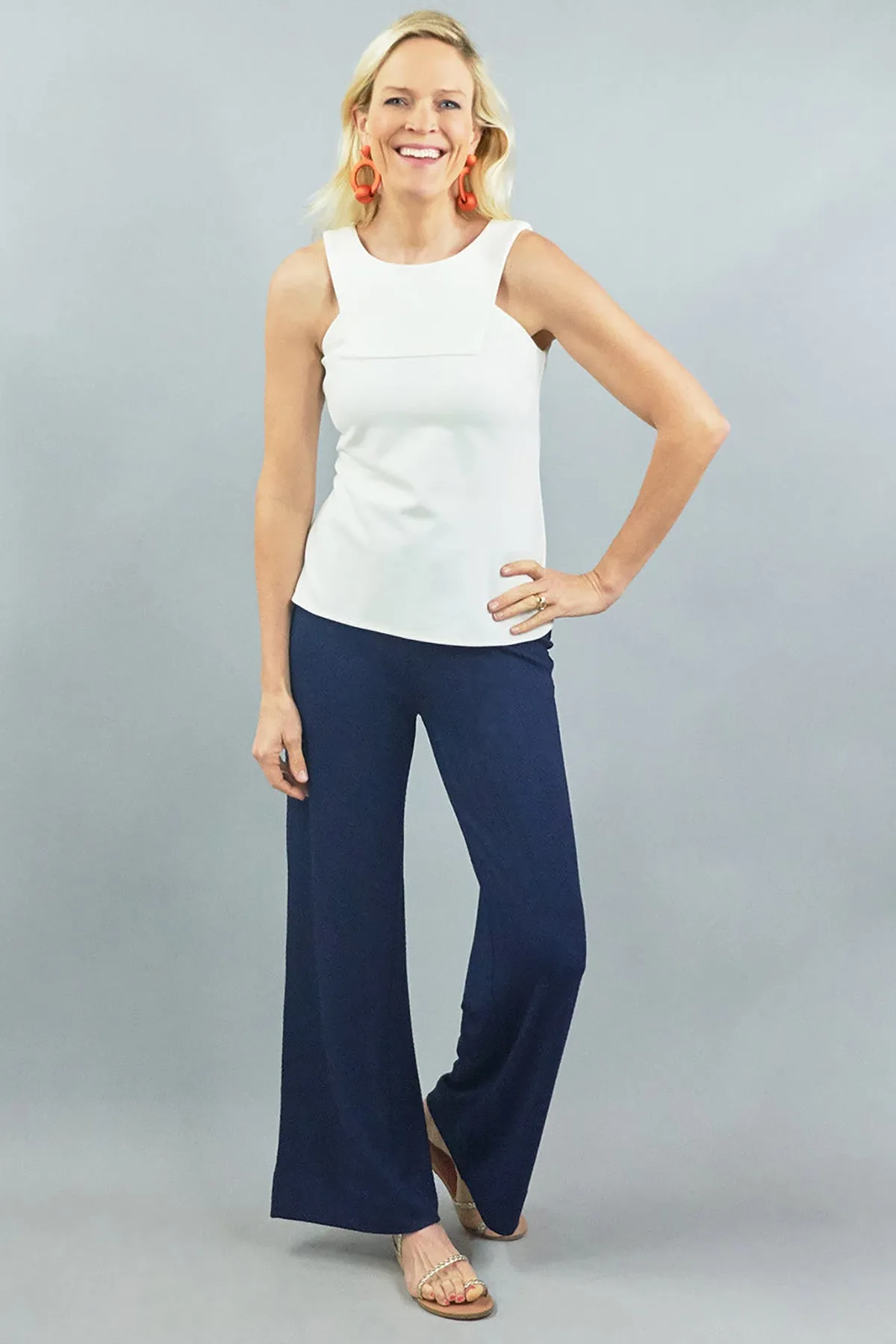 Jaguar Pant - Navy Blue Ponte
