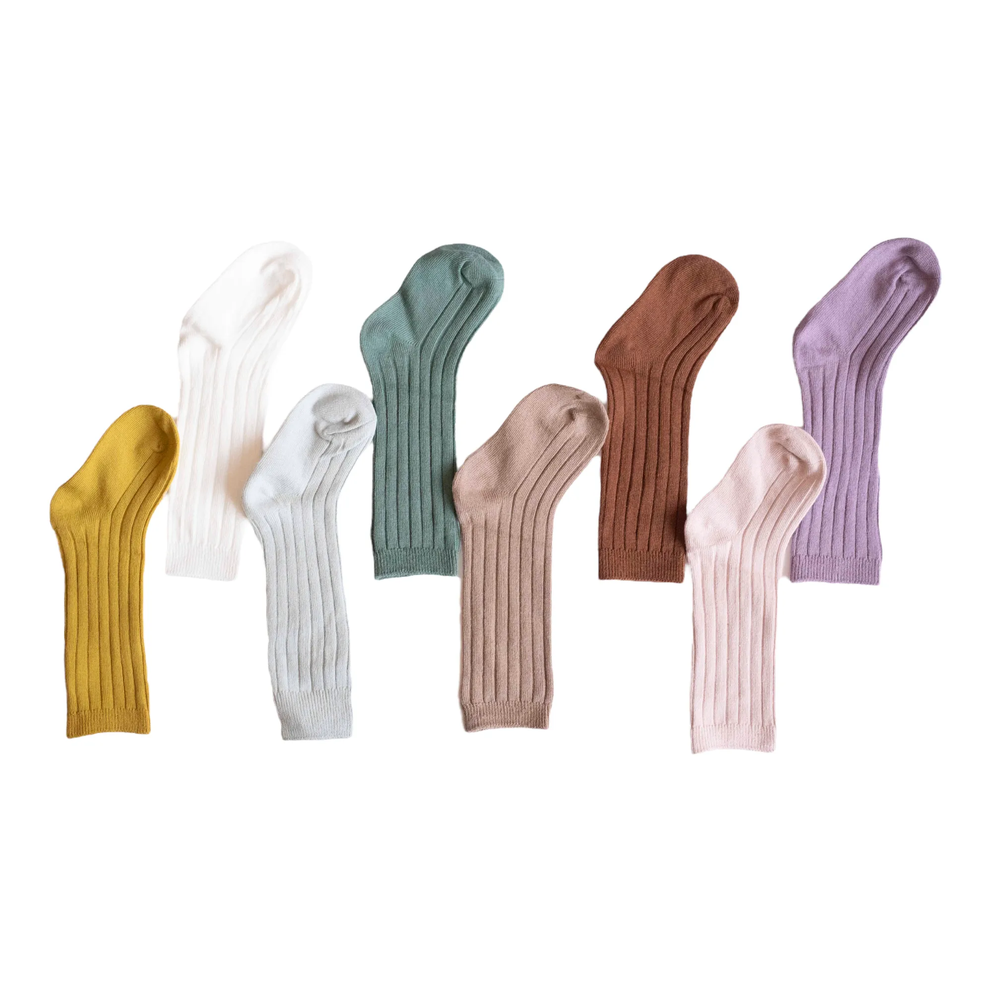 Knee high socks for kids - Ribbed Organic soft cotton