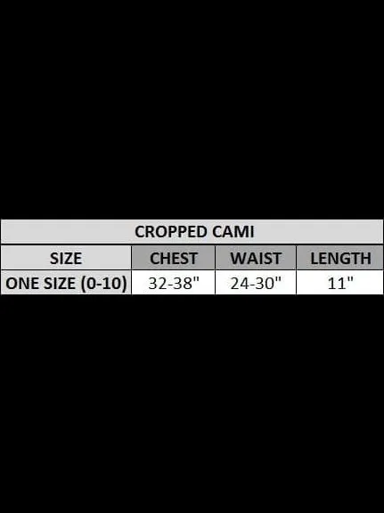 Lady's Acid Wash Seamless Crop Cami