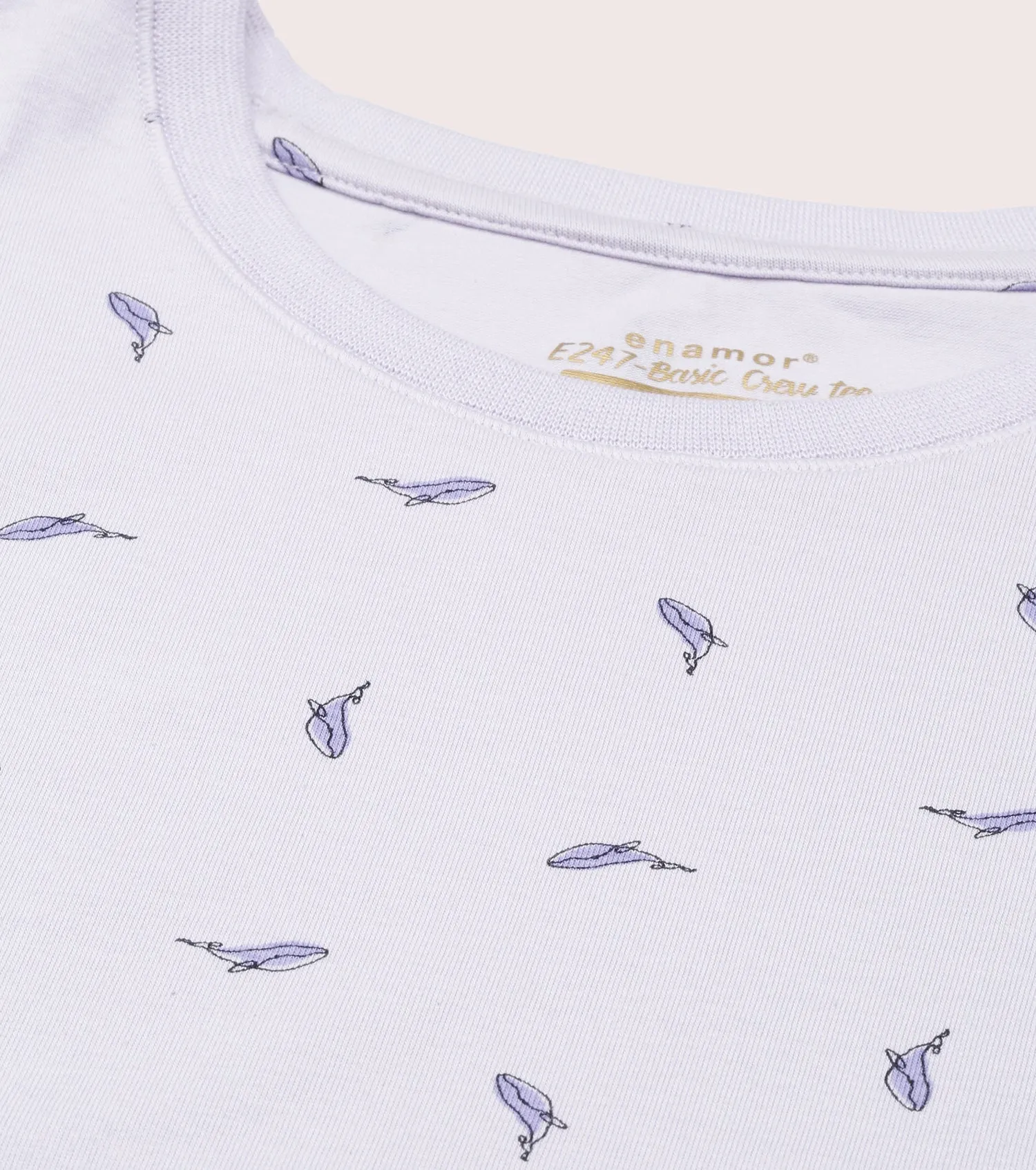 Long Sleeve Basic Crew Tee - Graphics | Crew Neck Basic Stretch Cotton Tee