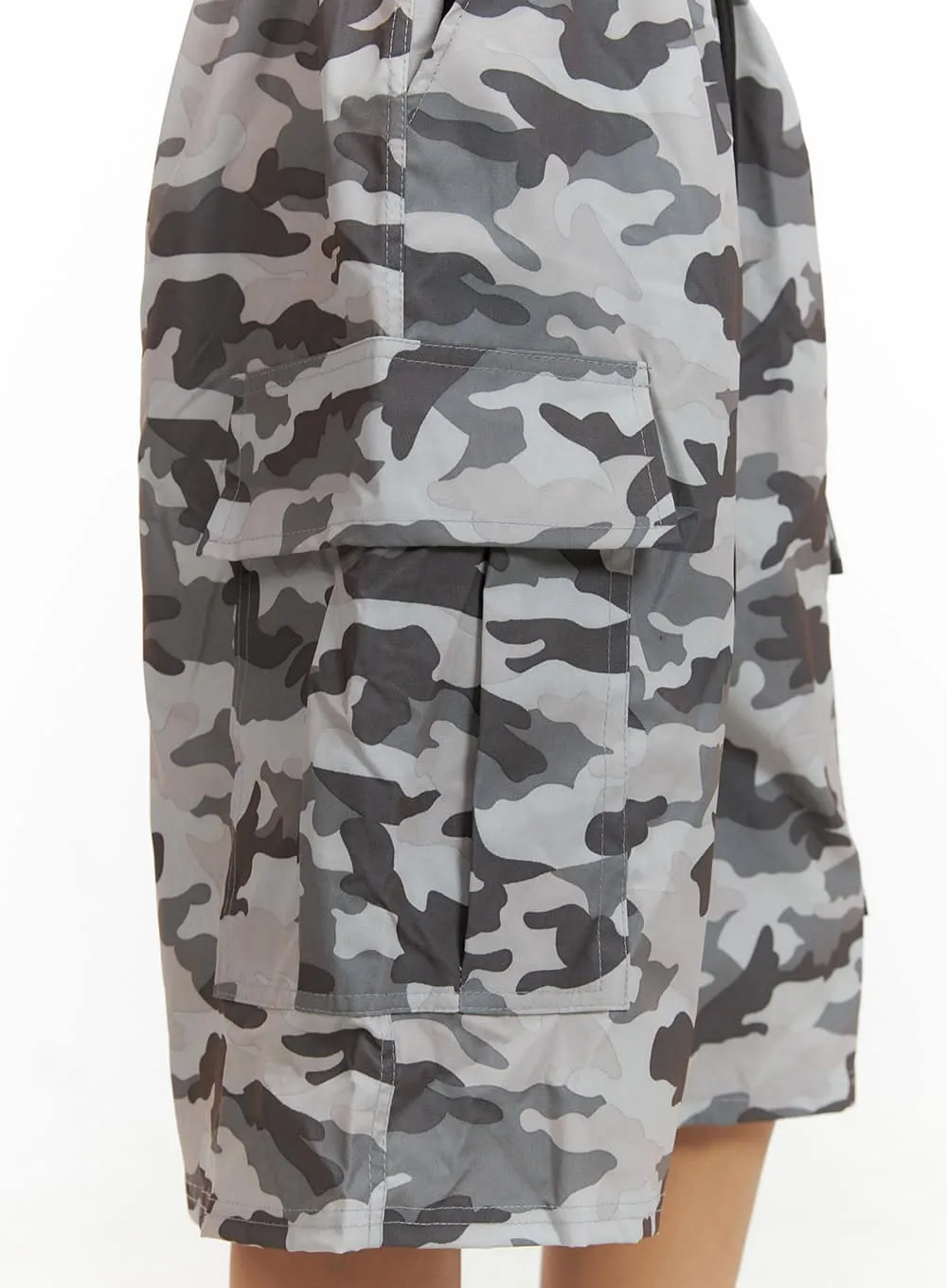 Midi Camo Cargo String Pants CU414