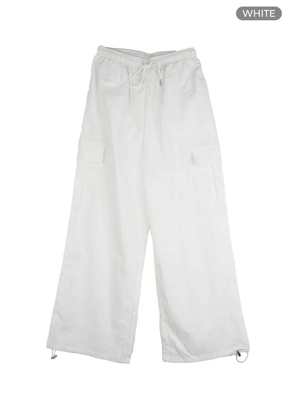 Nylon Cargo Pocket String Pants OL411
