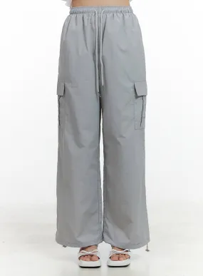 Nylon Cargo Pocket String Pants OL411