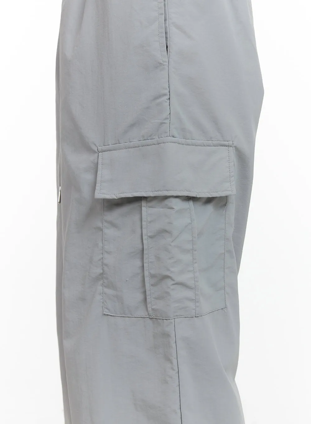 Nylon Cargo Pocket String Pants OL411
