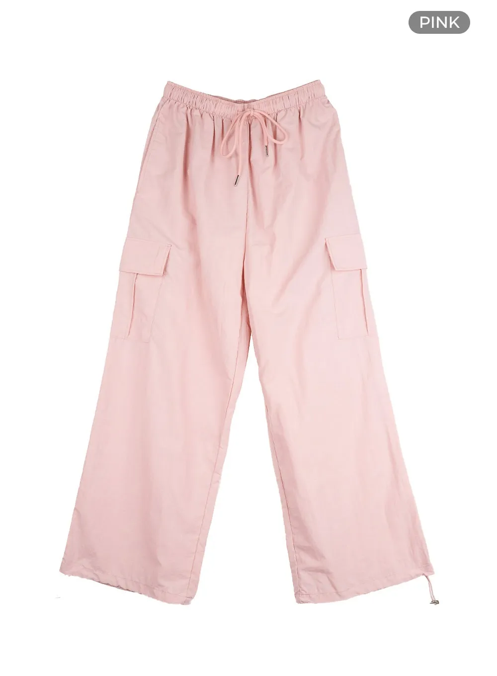 Nylon Cargo Pocket String Pants OL411