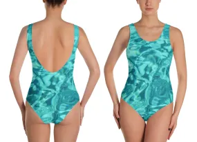 One-Piece Swimsuit Water Design for Mermaids