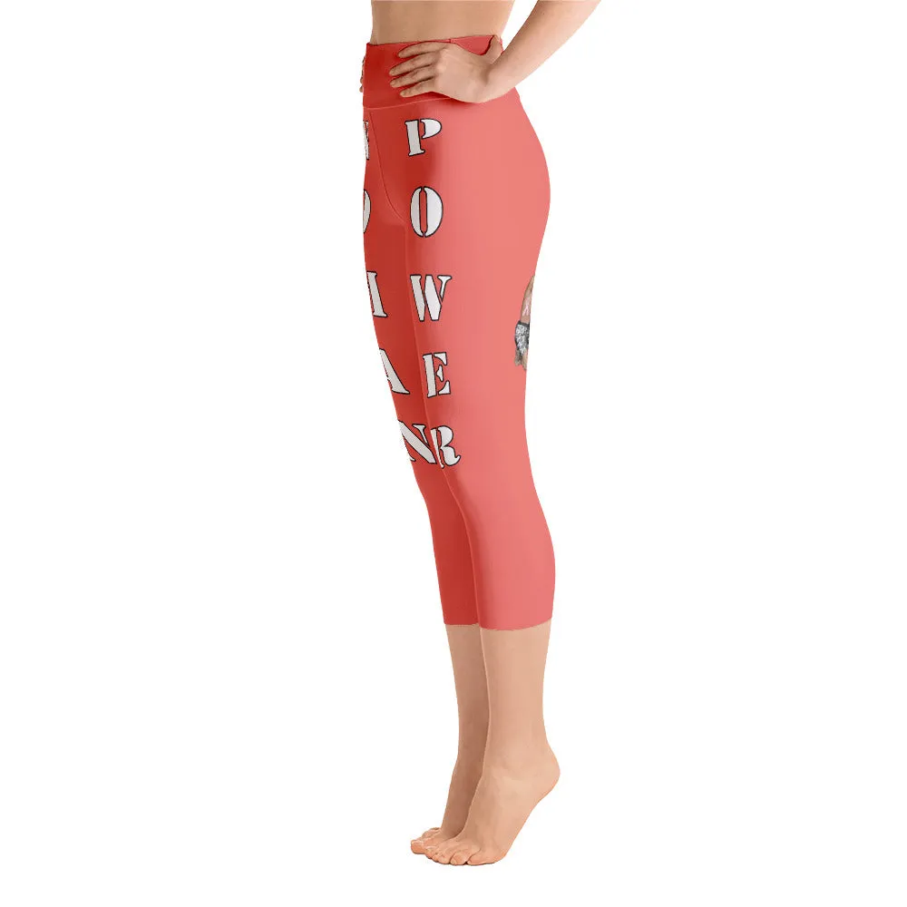 Our best viral leggings salmon woman power white letters