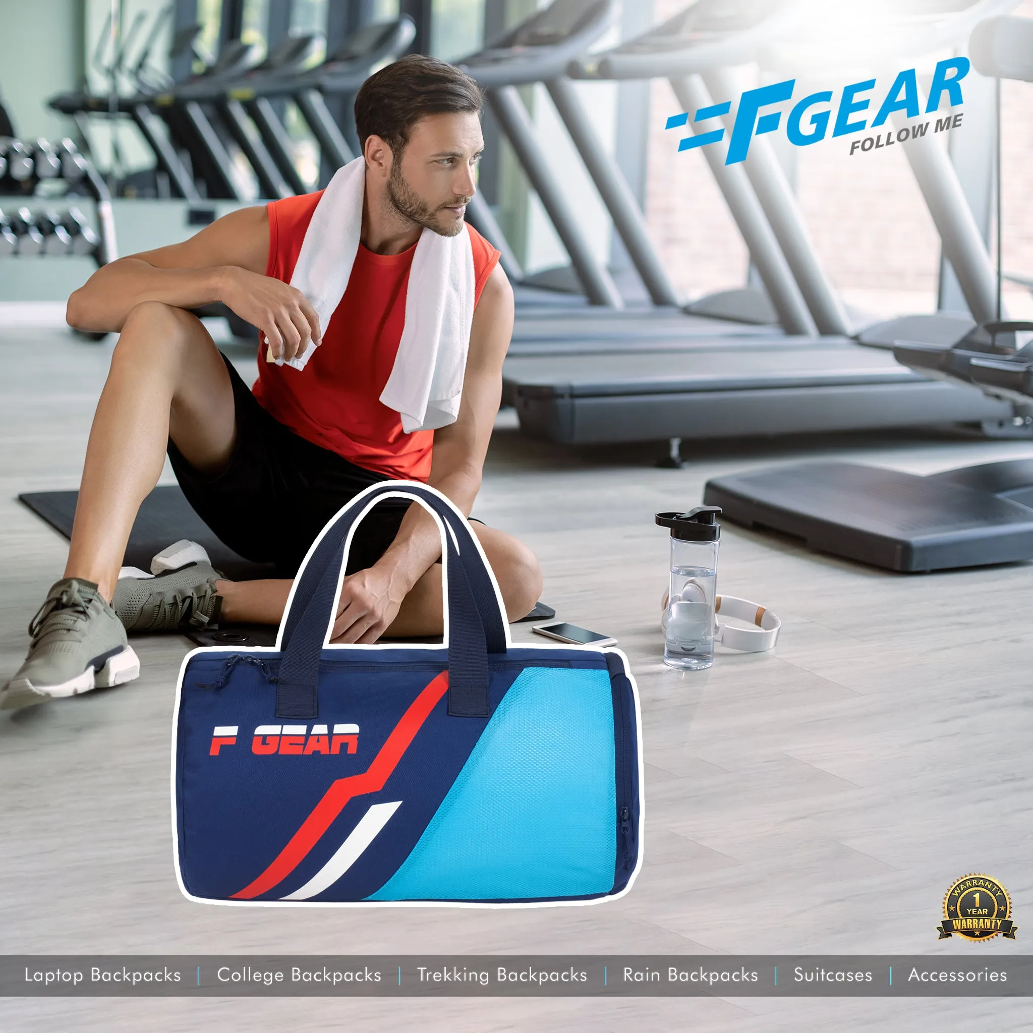 Owen 23L Navy Logo Blue Gym bag