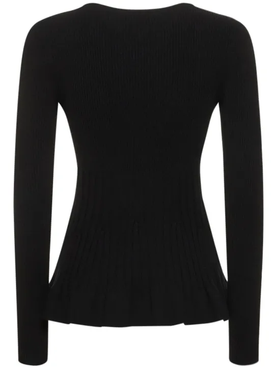 Philosophy Di Lorenzo Serafini   Ribbed viscose blend top w/ cutout 