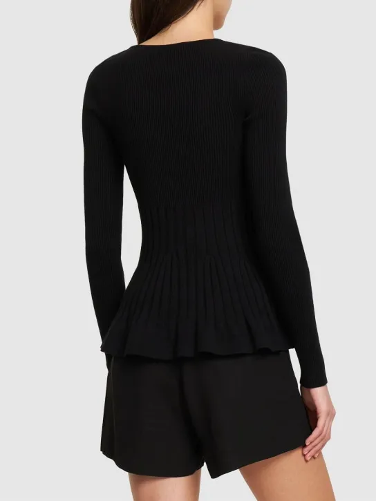 Philosophy Di Lorenzo Serafini   Ribbed viscose blend top w/ cutout 