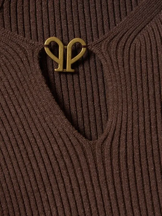 Philosophy Di Lorenzo Serafini   Ribbed viscose blend top w/ cutout 