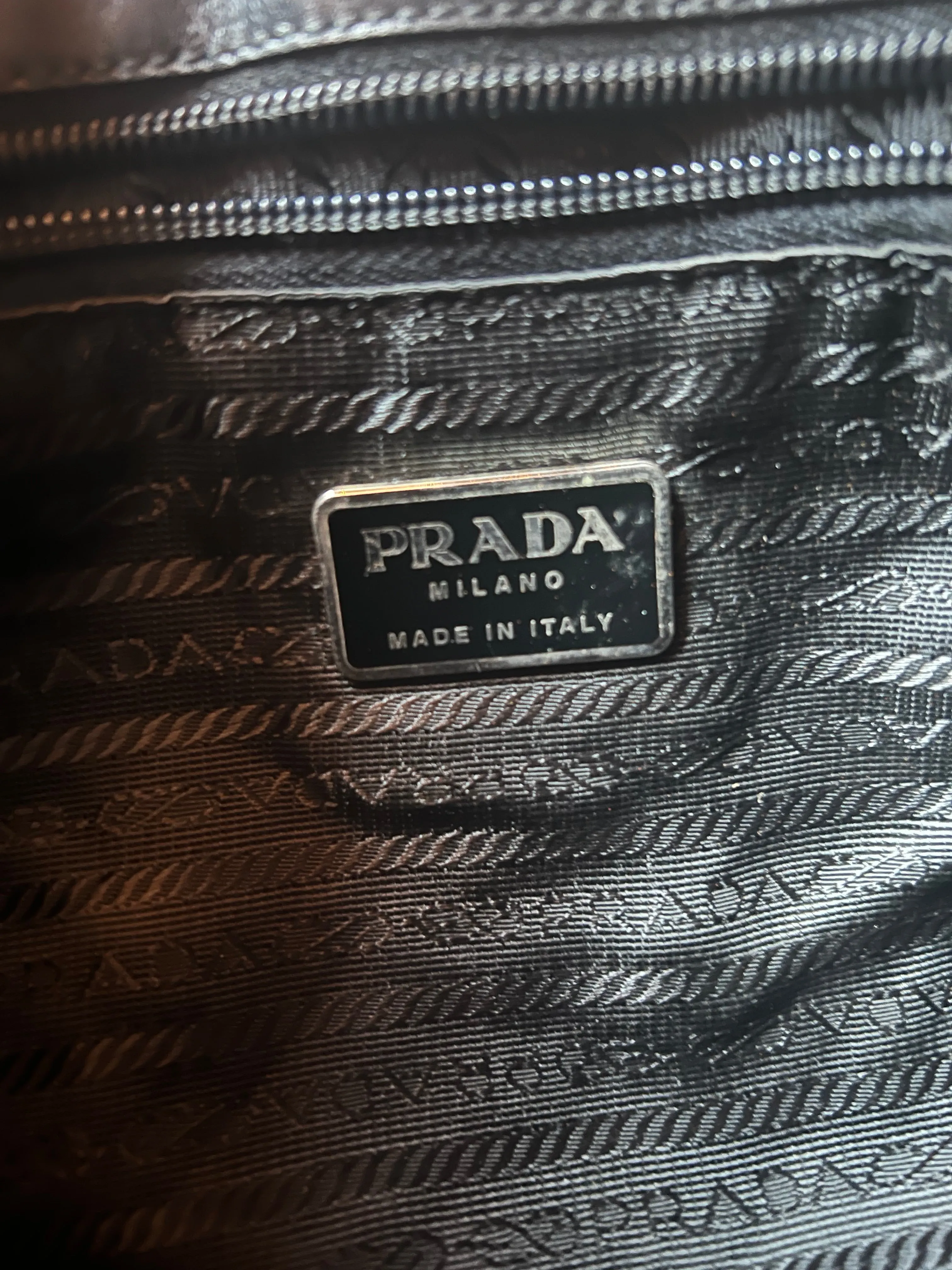 Prada Tessuto Chain Shoulder Bag