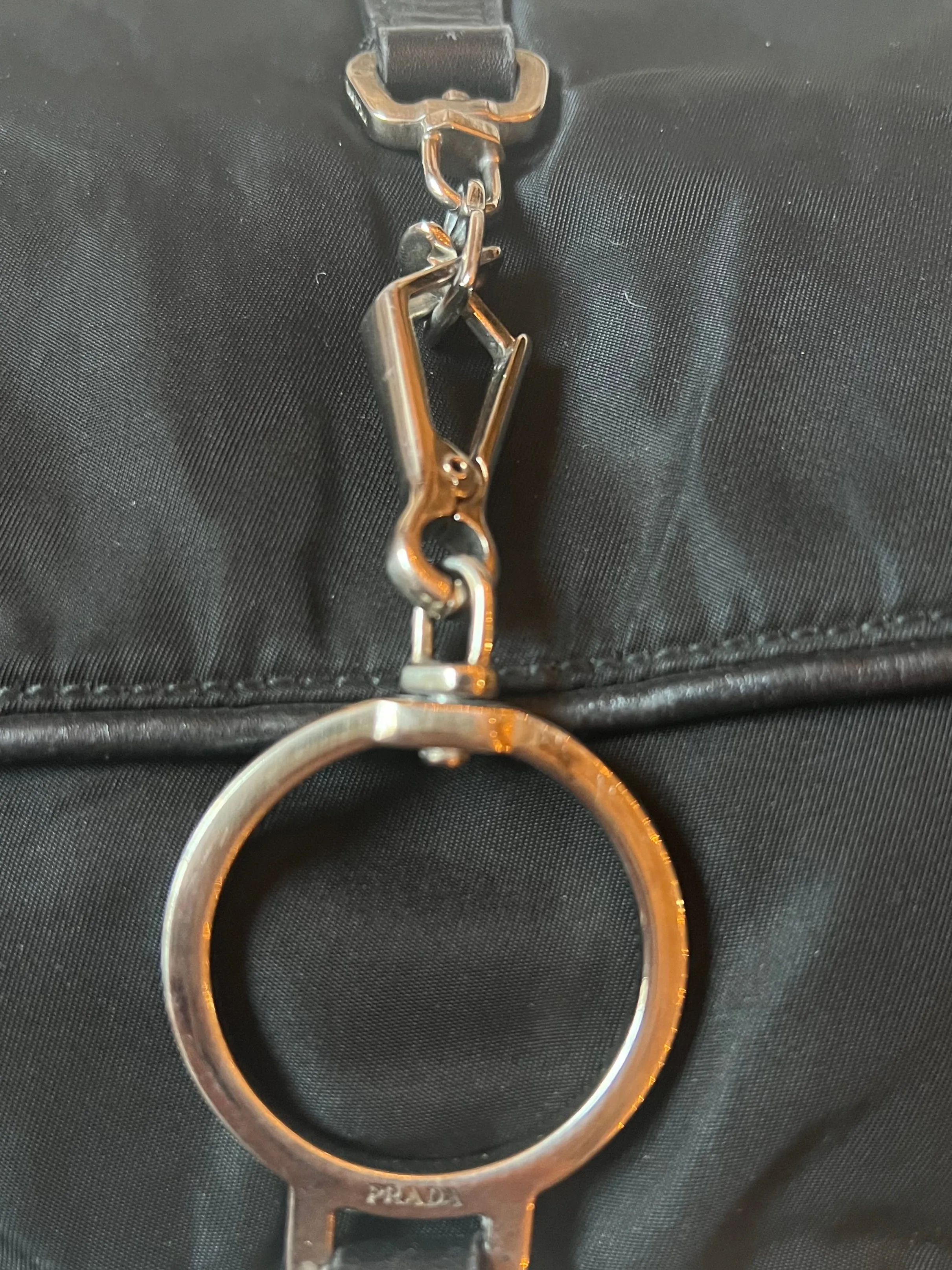 Prada Tessuto Chain Shoulder Bag