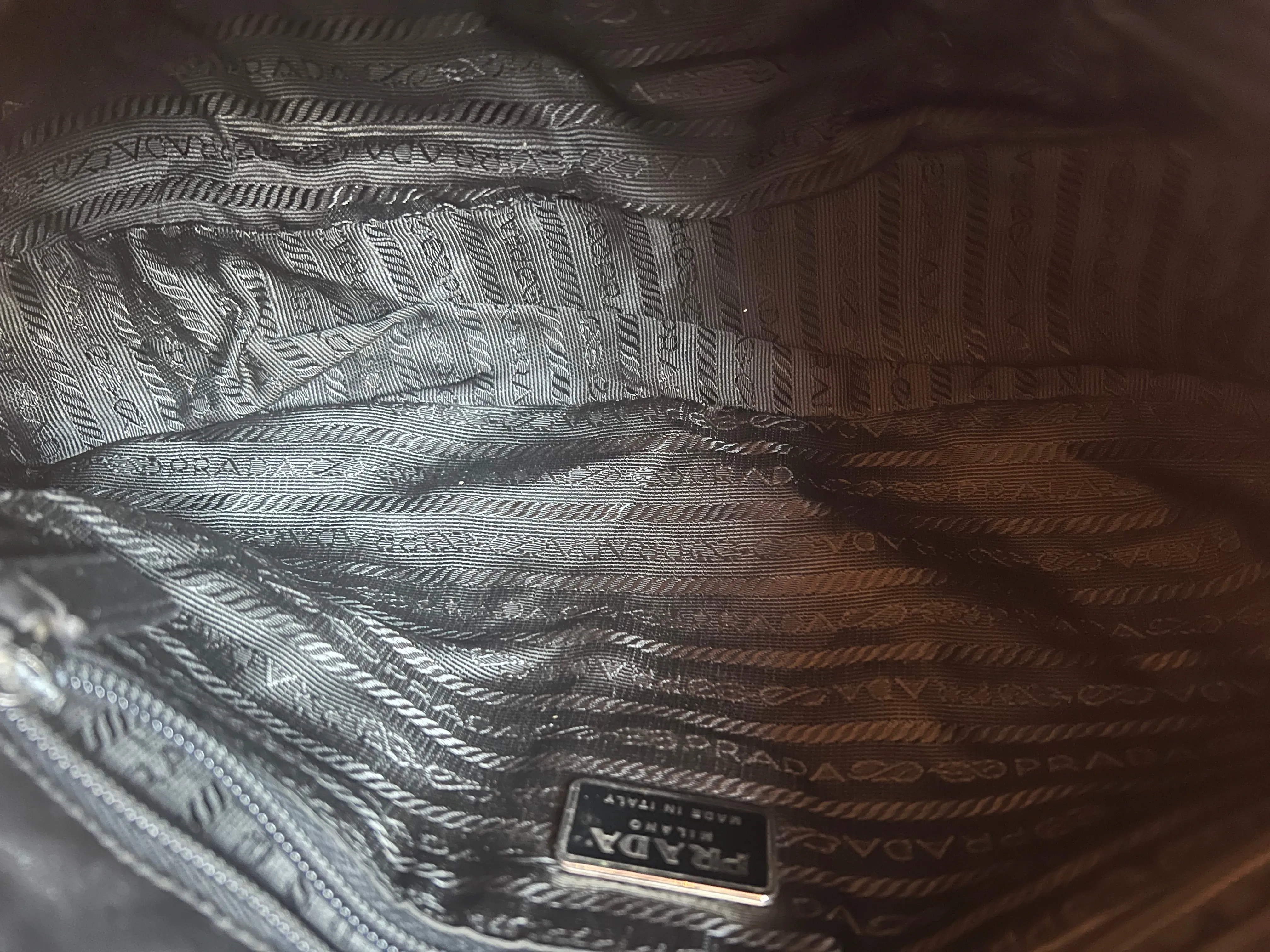 Prada Tessuto Chain Shoulder Bag