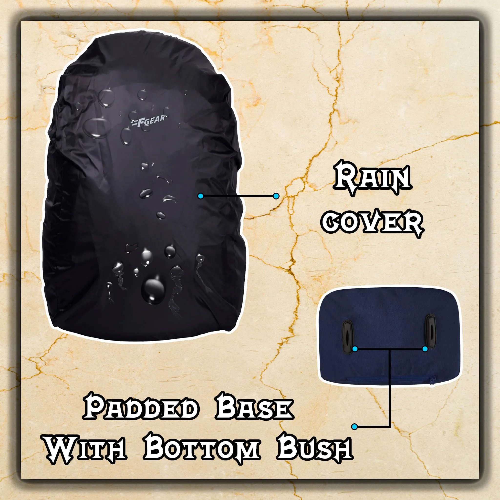 Provost 41L Green Navy Backpack With Rain Cover