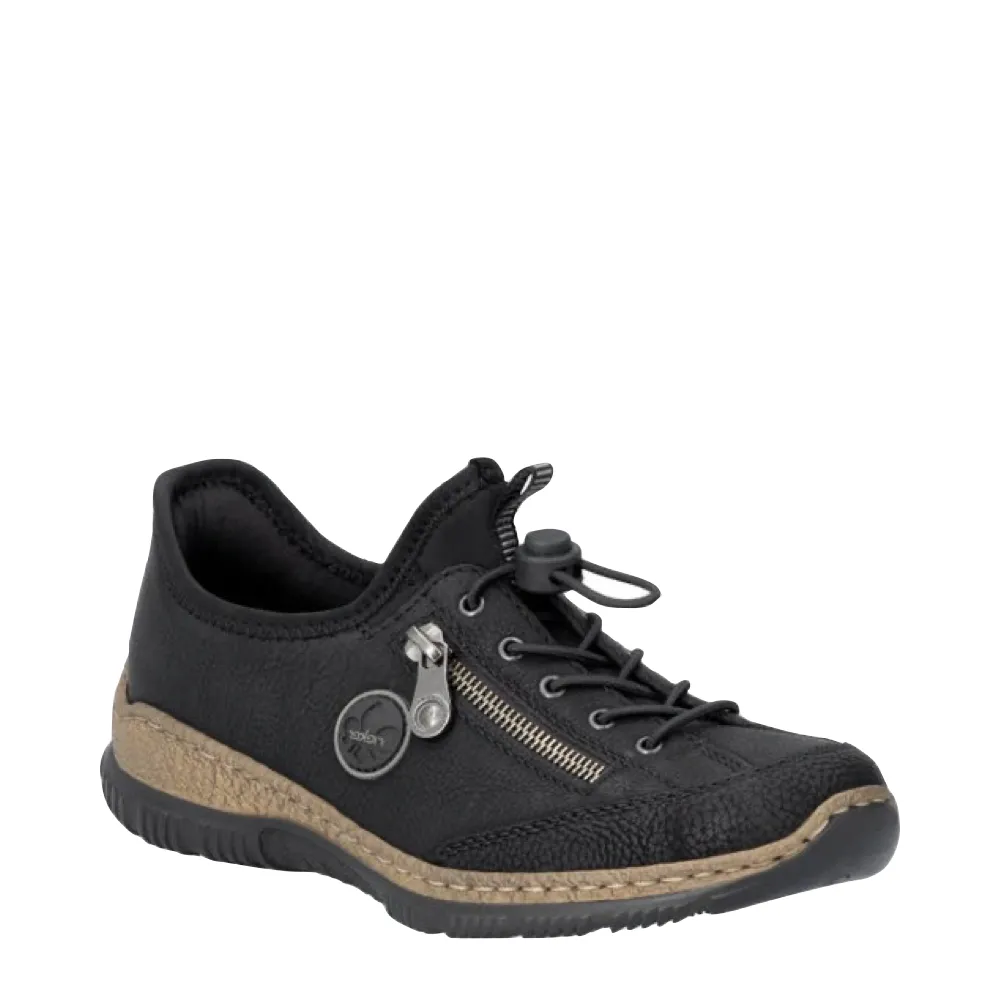Rieker Women's Nikita 67 Slip On Sneaker in Black