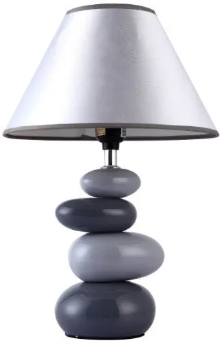 SIMPLE DESIGNS LT3052-GRY SHADES OF GRAY CERAMIC STONE TABLE LAMP