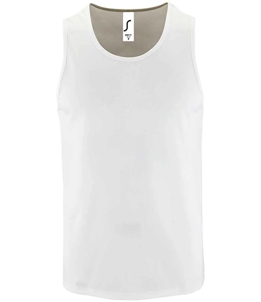 SOL'S Sporty Performance Tank Top | White