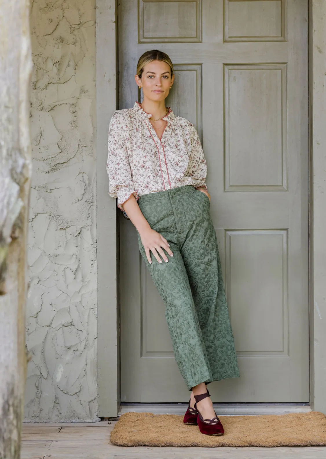 Stef Trouser in Forest Embroidery