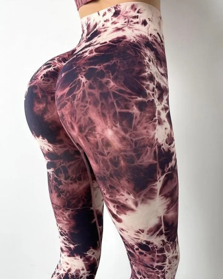 Tie Dye Skinny Long Yoga Pants