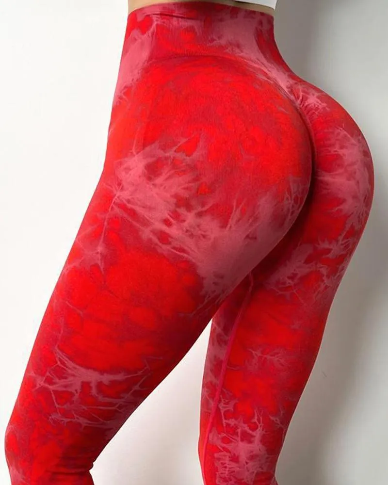 Tie Dye Skinny Long Yoga Pants