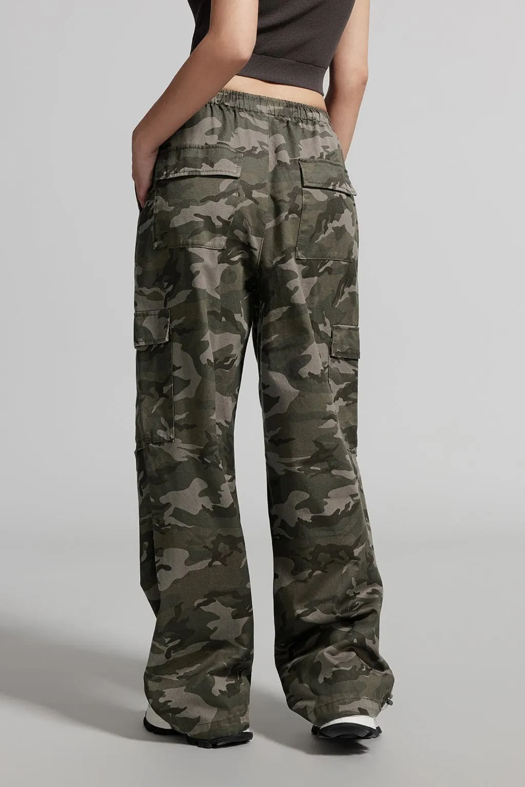 Vintage Camouflage Style Straight Pants