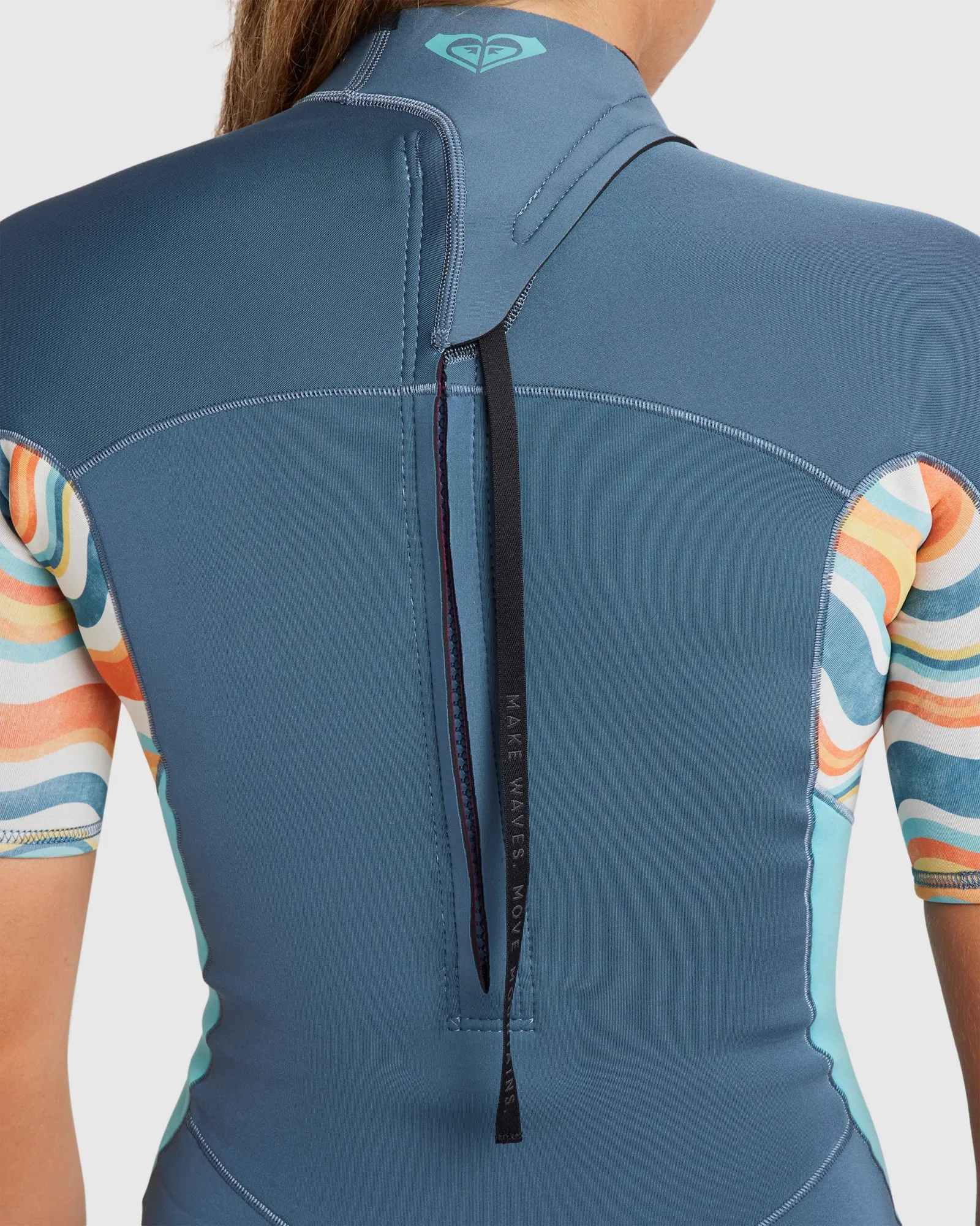 Womens 2Mm Swell Series Short Sleeve Back Zip Springsuit