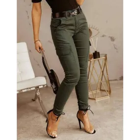 Women's Basic Essential Casual Sporty Tactical Cargo Trousers