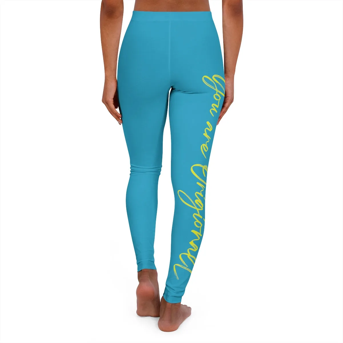 Women's Spandex Leggings ( Be Yourself ) TURQUOISE